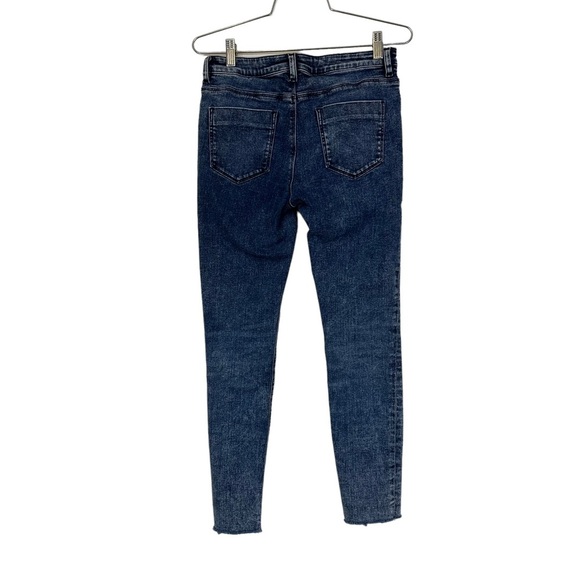 Asos Ridley Jeans 26 Blue With Front Split Seam And Vent Hem - Picture 5 of 11